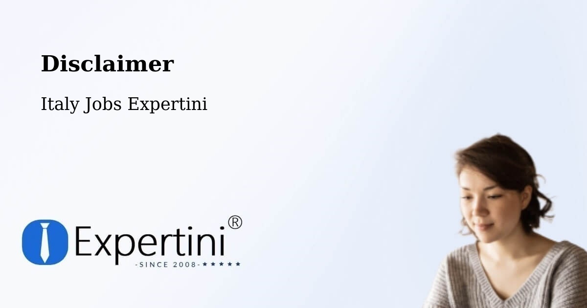 Disclaimer – Ceranova - Italy Jobs Expertini